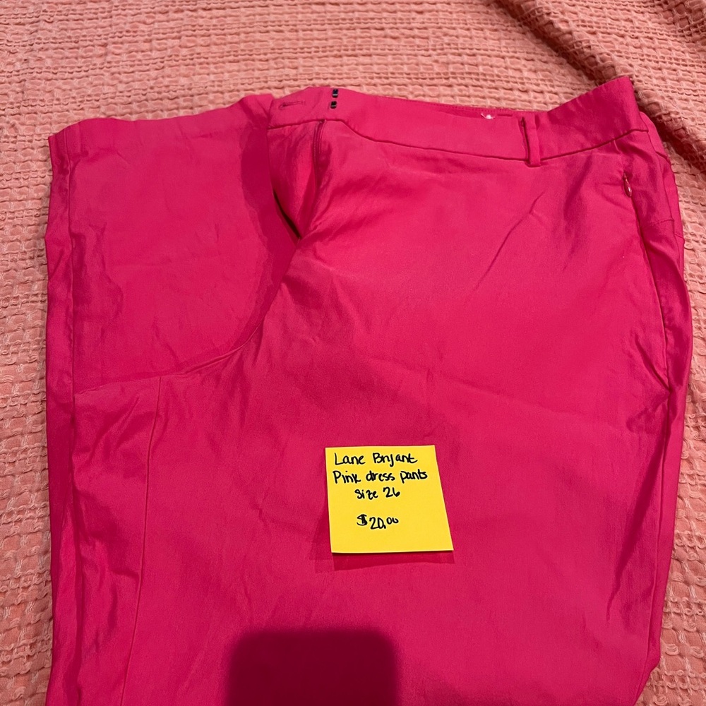 Lane Bryant pink dress pants